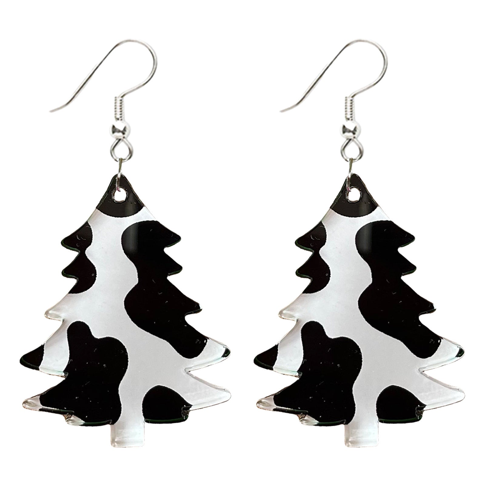 Wholesale Colorful Christmas Cow Pattern Christmas Earrings